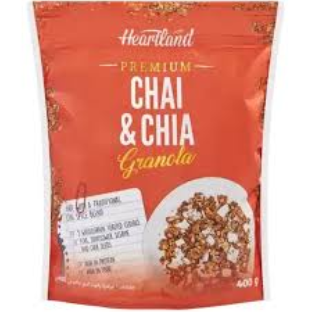 HEARTLAND PREMIUM CHAI N CHIA GRANOLA 400G